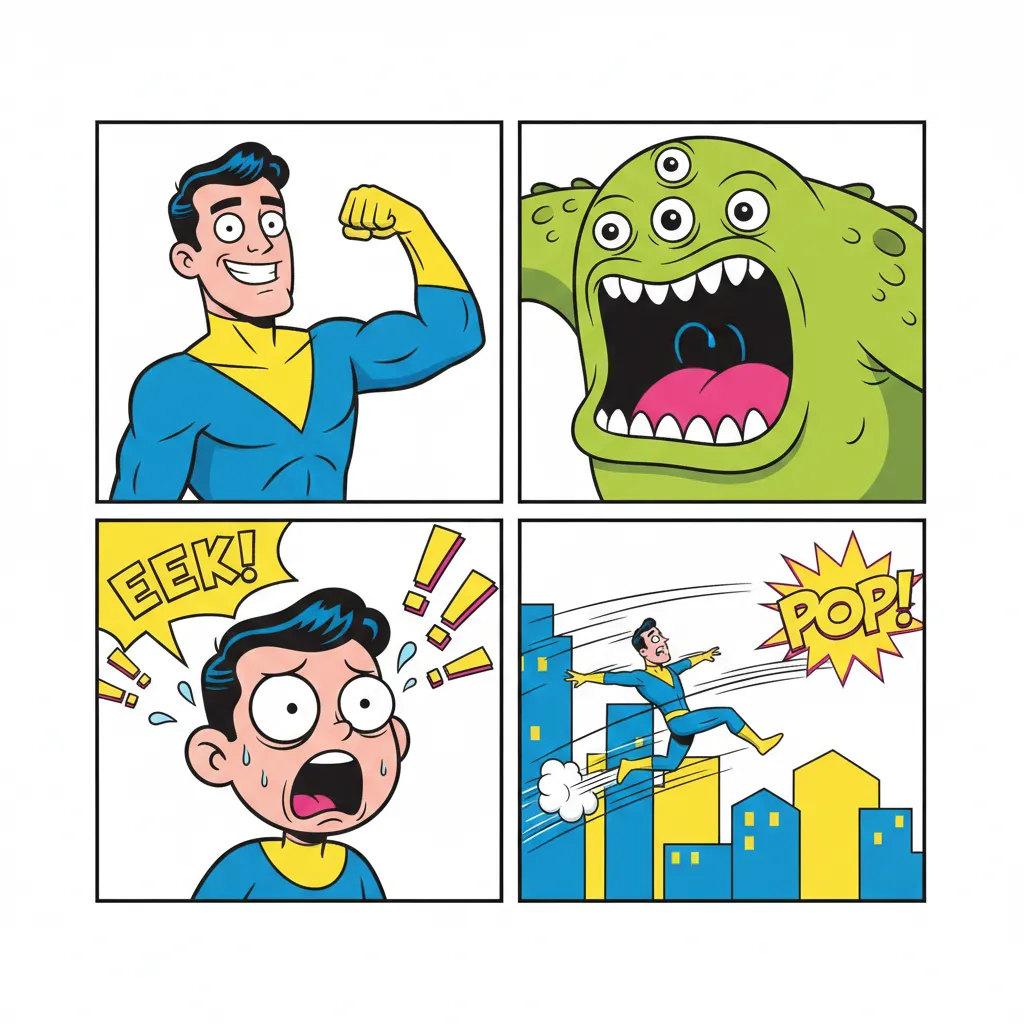 Comedy art style for AI comics