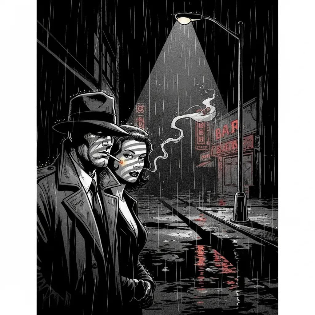 Noir comic art style