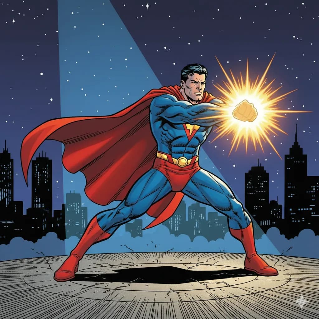 Superhero art style for AI comics